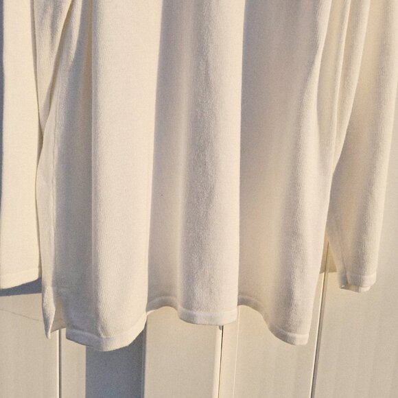 Quacker Factory JOY Lurex Long Sleeve Pullover Sweater | Sequins & Tinsel | 1X - Picture 6 of 14